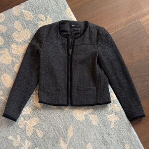 Mango Charcoal Tweed Blazer